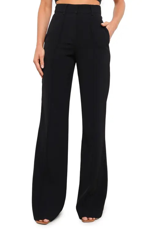 Petal & Pup Burland Wide Leg Pants in Black at Nordstrom, Size Large | Nordstrom