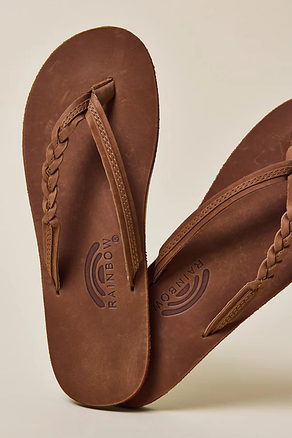 Rainbow Women's Flirty Braidy Flip Flop Sandal in Redwood, Women's at Urban Outfitters | Urban Outfitters (US and RoW)