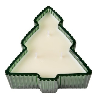 CANVAS Canadian Christmas Collection Sprayed Ribbed Glass Tree Scented Candle, 6-in, 260-g | Canadian Tire