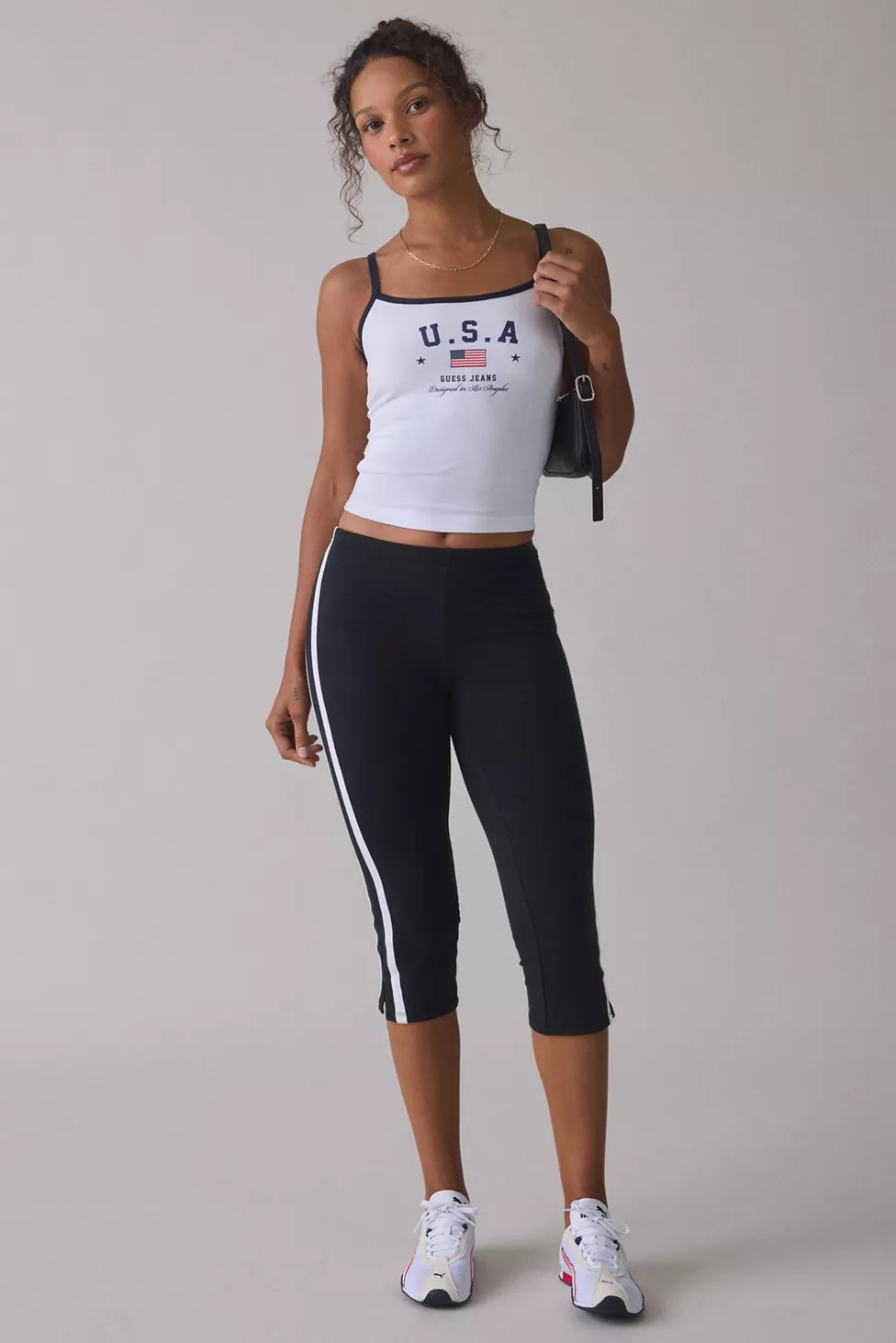 GUESS JEANS Flag Graphic Crop Tank Top | Urban Outfitters (US and RoW)