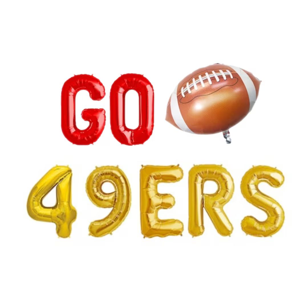 Go 49ers Balloon Banner Superbowl Party Decor San Francisco 49ers Fans Football Balloon Sports Th... | Etsy (US)