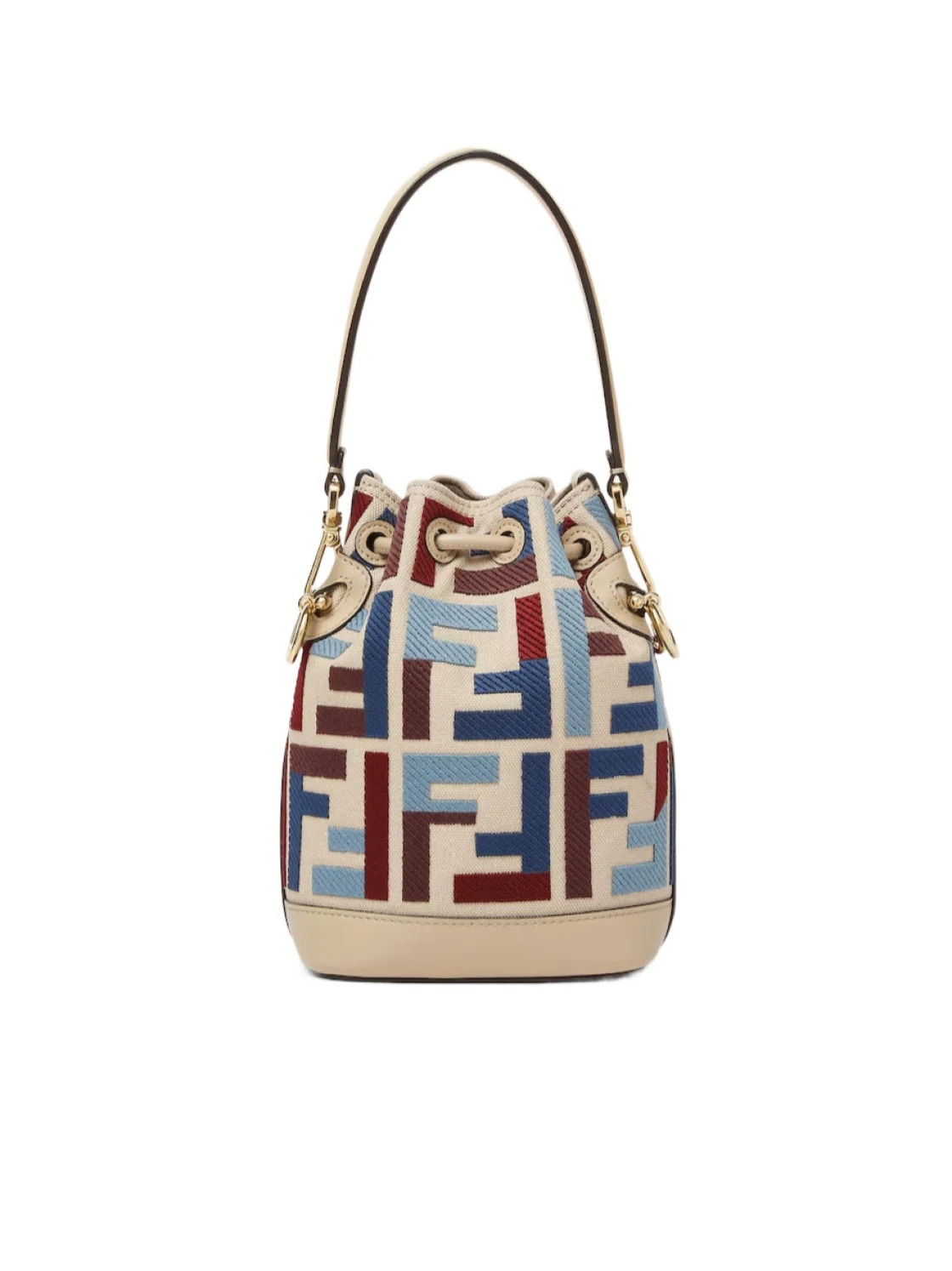 Fendi Mon Tresor FF Embroidered Bucket Bag | Senser US
