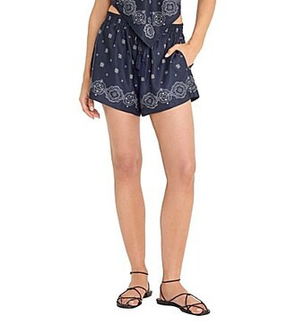 Good American The Recess Bandana Print Mid-Rise Coordinating Shorts - M | Dillard's