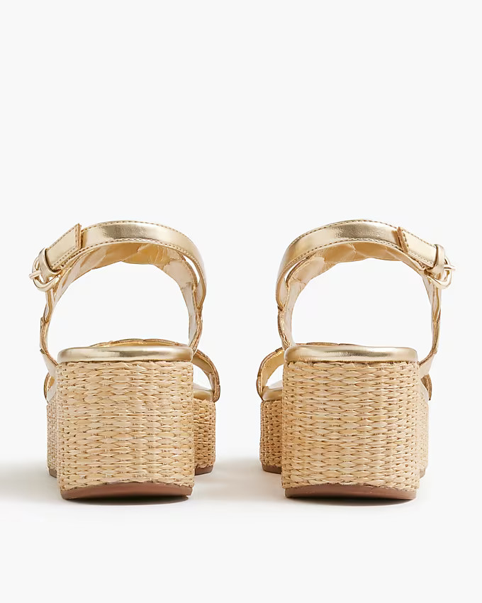 Braided wedge sandals | J.Crew Factory