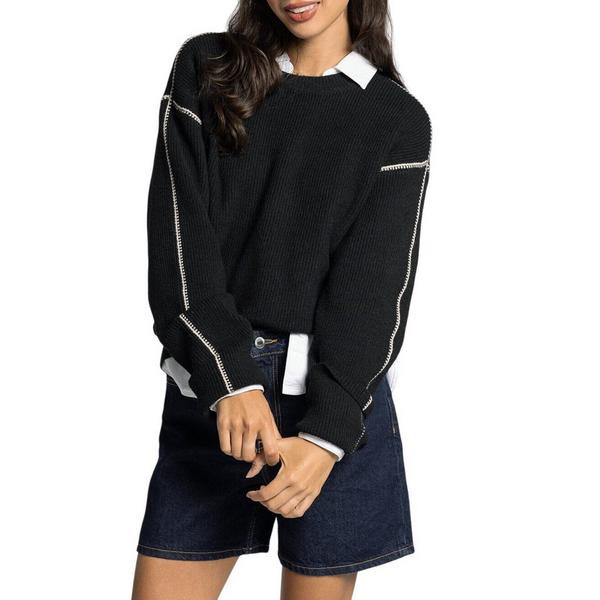 Women's Thread & Supply Pullover Sweater Pomona Medium Black | Scheels Sports