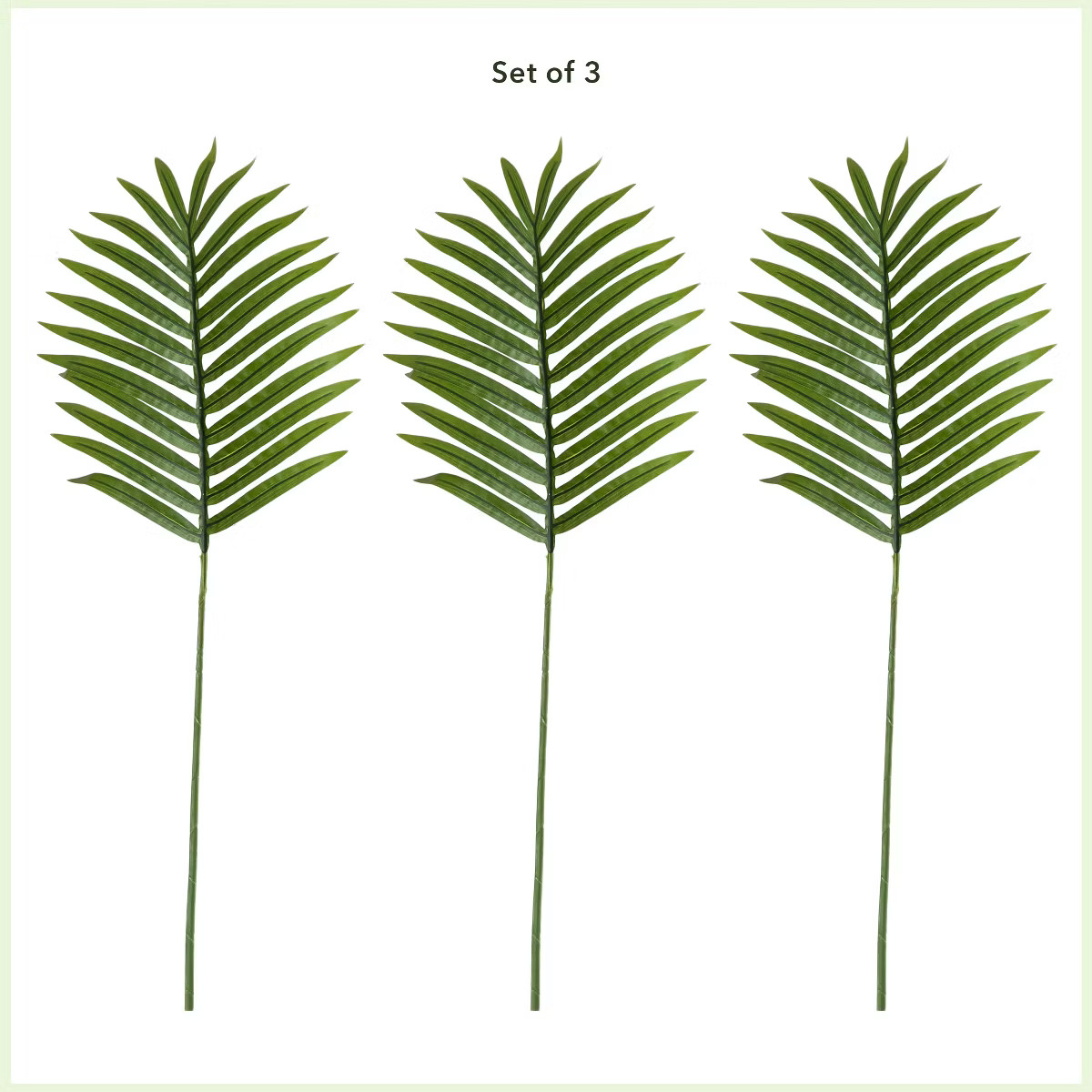 Nearly Natural 33-in Artificial Palm Frond Stems, Set of 3 | Target