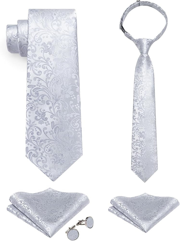 DiBanGu 2PCS Set for Father and Son Tie Silk Mens and Boys Adjustable Necktie & Pocket Square Cuf... | Amazon (US)