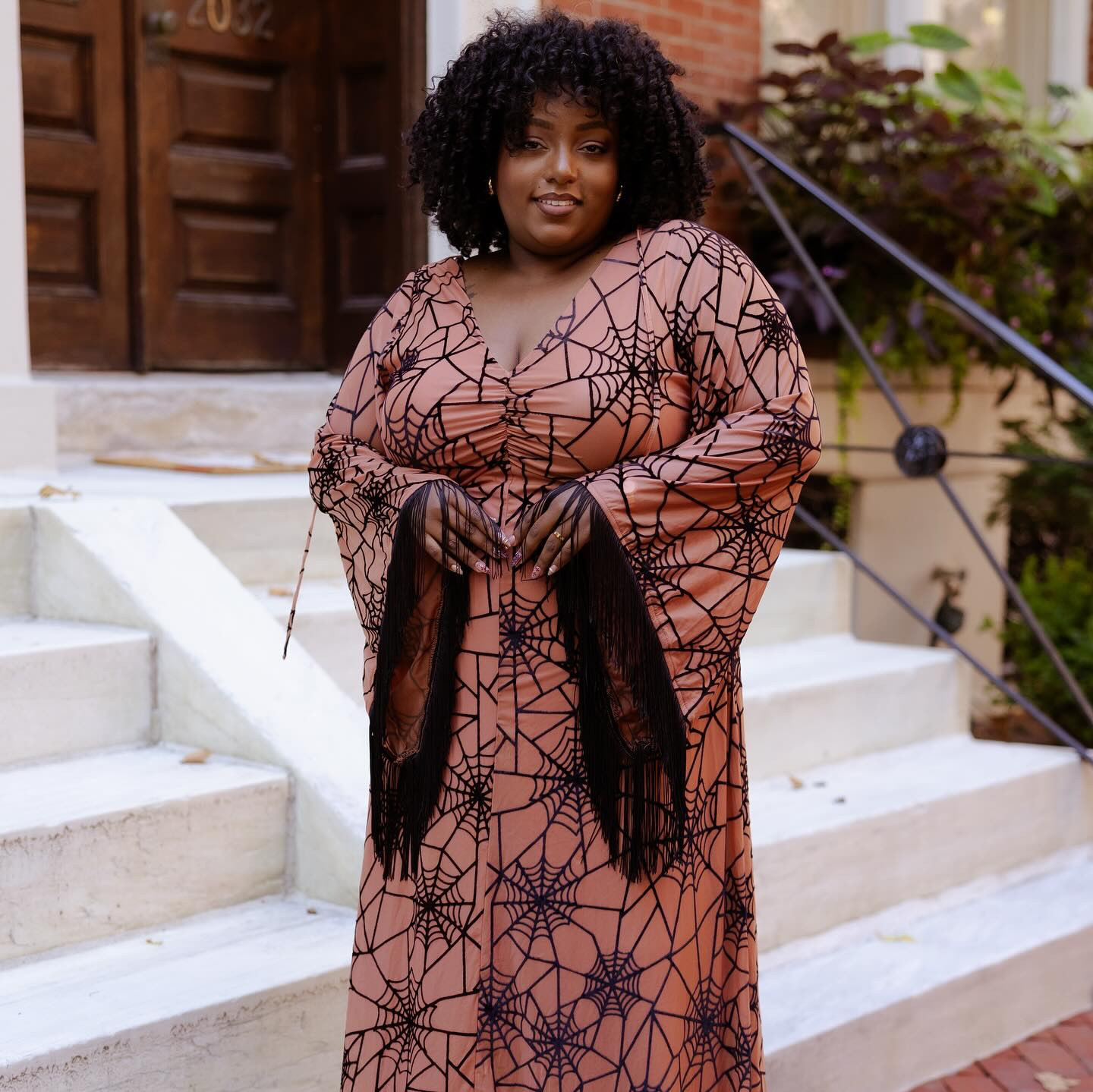 Spooky Season but make it ✨fashion✨ 🕷️ 

This fringe detail maxi from @uniquevintage is definitely giving Halloween vibes without being a costume. The quality and silhouette of the dress make it a show stopper! 

Do you go all out with a costume OR prefer light halloween vibes? 

Comment ‘Spider’ for a direct link to shop this dress! 

#halloweenfashion #uniquevintage #falloutfitinspo