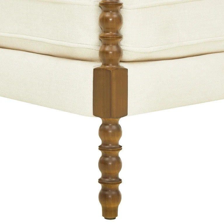 Pioneer Woman Harper Spindle Accent Chair, Antique White Fabric Upholstery | Walmart (US)