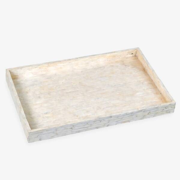 East at Main Alcor Capiz Striped Tray | Bed Bath & Beyond