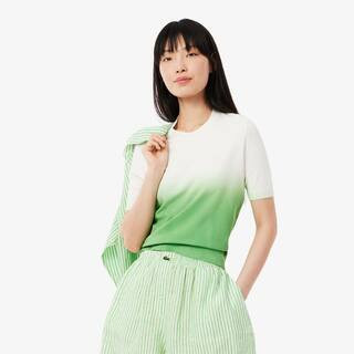 Lacoste Women's Short Sleeve Ombré Sweater - 44 | Lacoste (US)