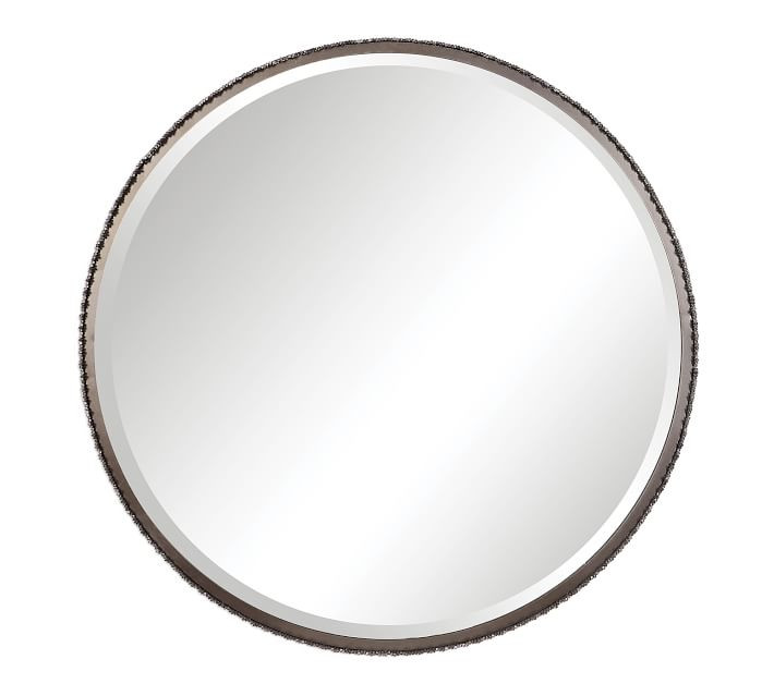 Columbia Iron Round Mirror 40" | Pottery Barn | Pottery Barn (US)