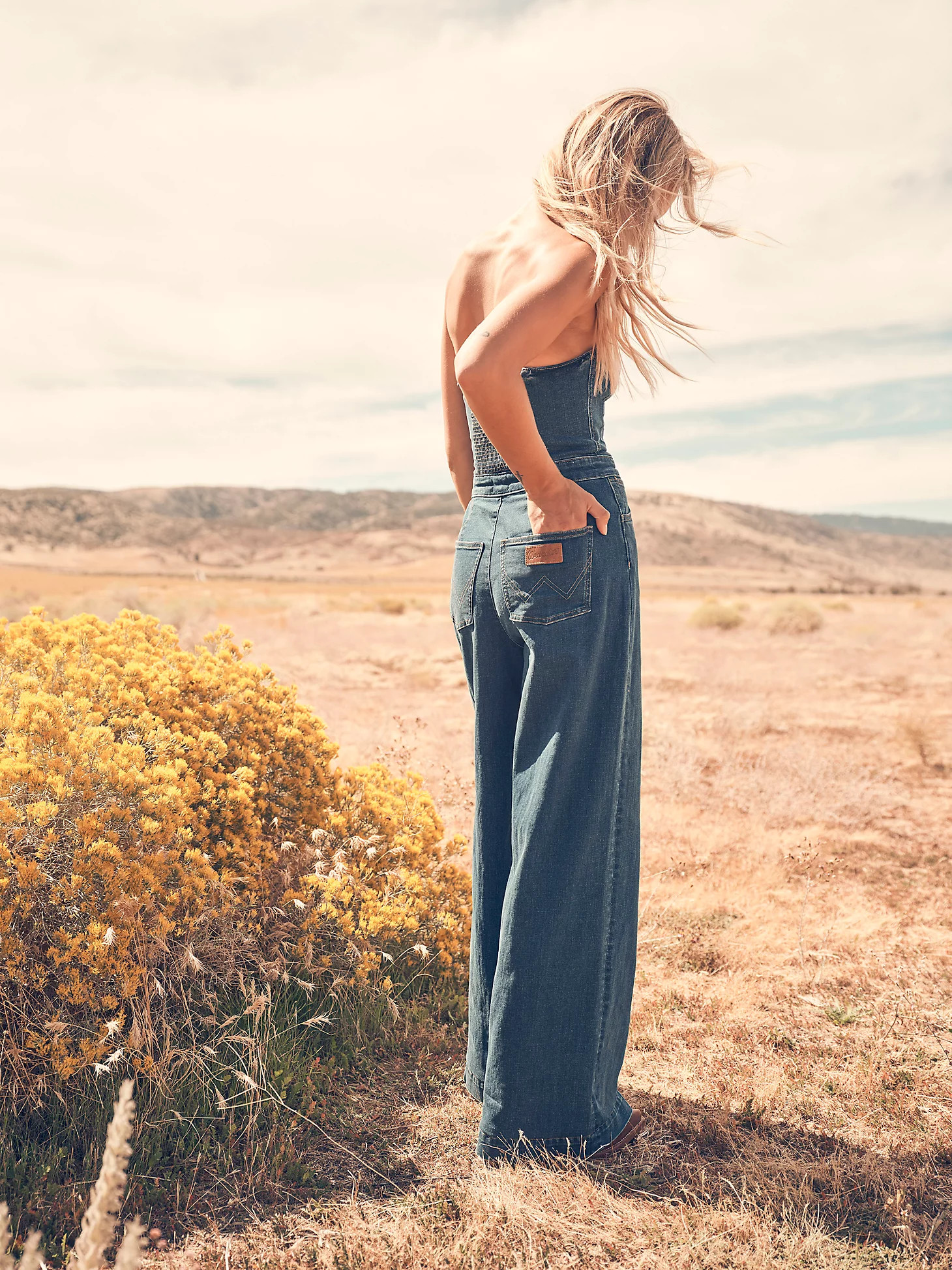 Women's Corset Playsuit in Rinse | Wrangler