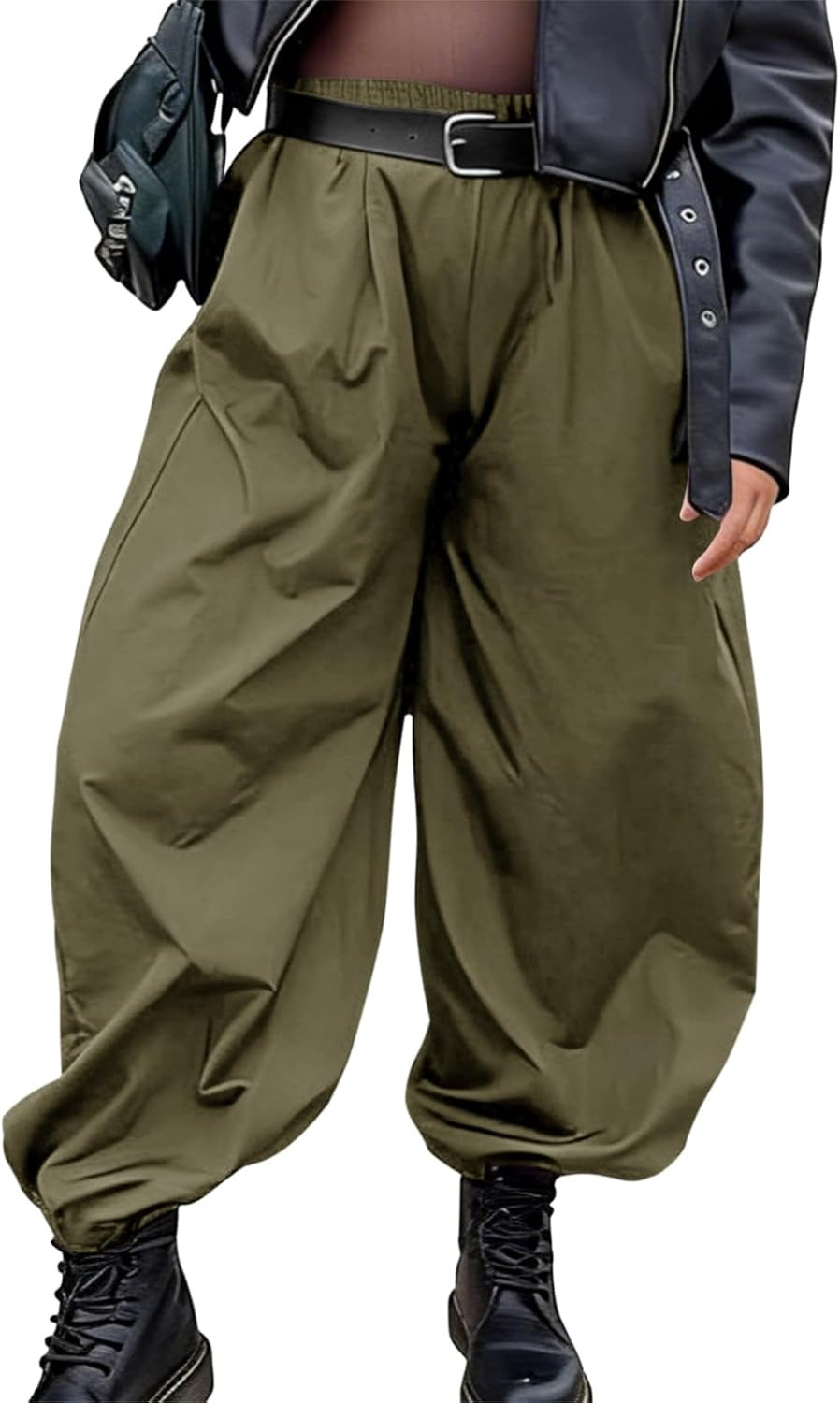 Beautife Women’s Plus Size Balloon Pants Wide Leg Baggy Lantern Trousers | Amazon (US)