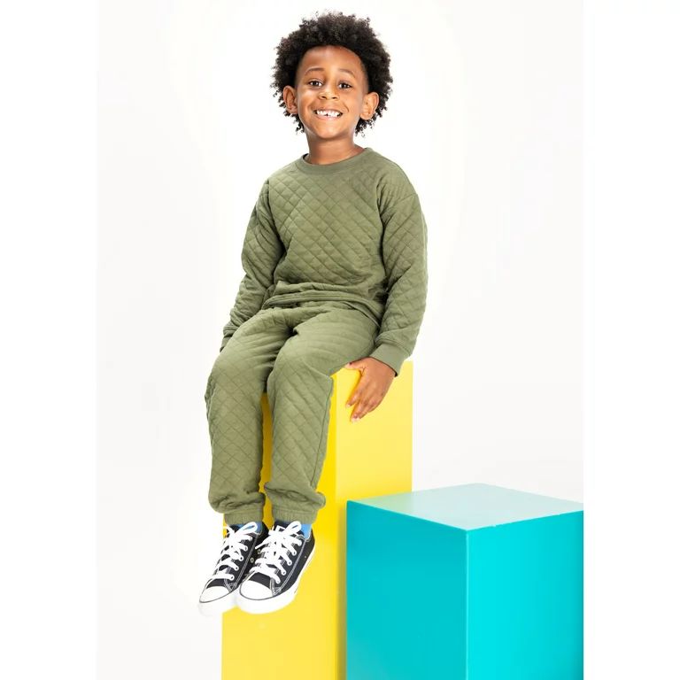 Garanimals Toddler Boy Quilted Pullover Top, Sizes 12 M-5T | Walmart (US)