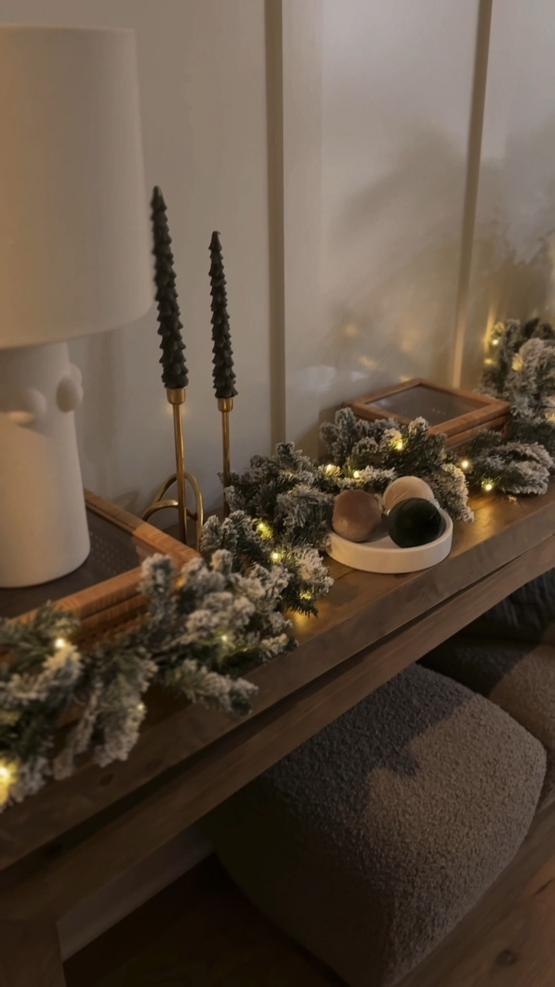 In my opinion, it’s truly never too early to decorate for Christmas! It’s no secret, that Christmas is my all time favorite holiday to decorate for! I love the twinkling lights and the garland everywhere.

Christmas decor, christmas decorating, flocked Christmas garland, flocked garland, velvet Christmas ornaments, viral velvet Christmas ornaments, Christmas tree candlesticks, Christmas tree candles, Evergreen stems, Henn Console Table, Henn Console Table styling, Christmas entryway styling, Christmas entryway decor, Christmas entryway decorating, Christmas entryway inspiration, Christmas entryway inspo, Christmas console table decor inspo, neutral Christmas decor, neutral Christmas styling, neutral home aesthetic, faux evergreen Christmas decor, transitional Christmas decor 



#LTKHoliday #LTKSeasonal #LTKHome