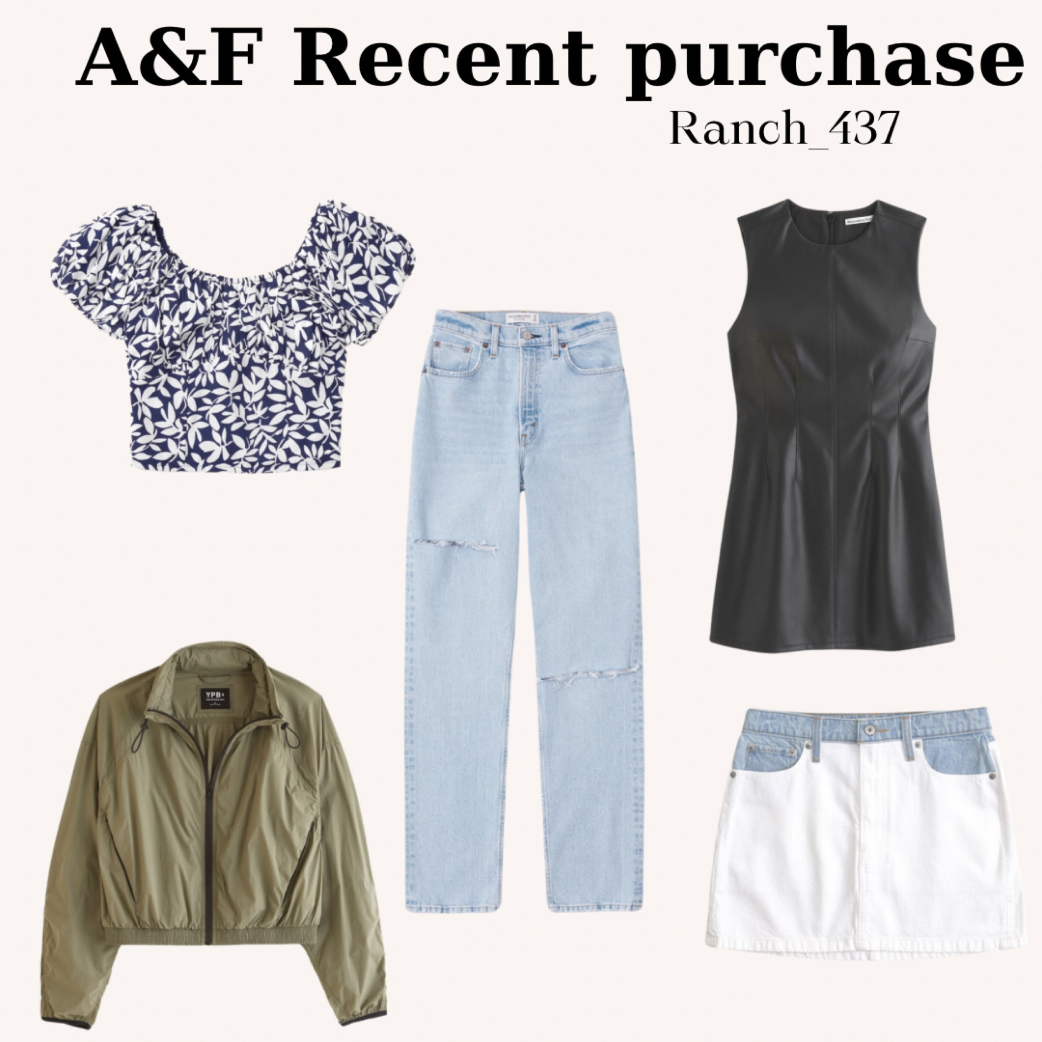 My recent purchase from Abercrombie and Fitch during their sale! I found some nice jeans, a jean skirt, a zip up jacket, a black leather dress and a cute top. 

#LTKstyletip #LTKMostLoved #LTKsalealert