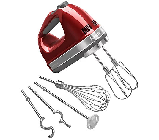 KitchenAid 9-Speed Hand Mixer with Turbo BeaterII Accessories - QVC.com | QVC