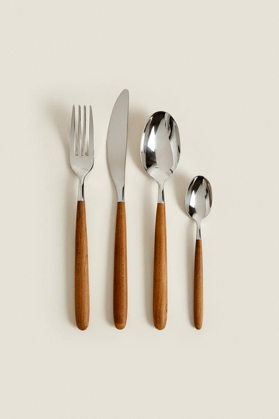 4-PIECE MAPLE FLATWARE SET | Zara US