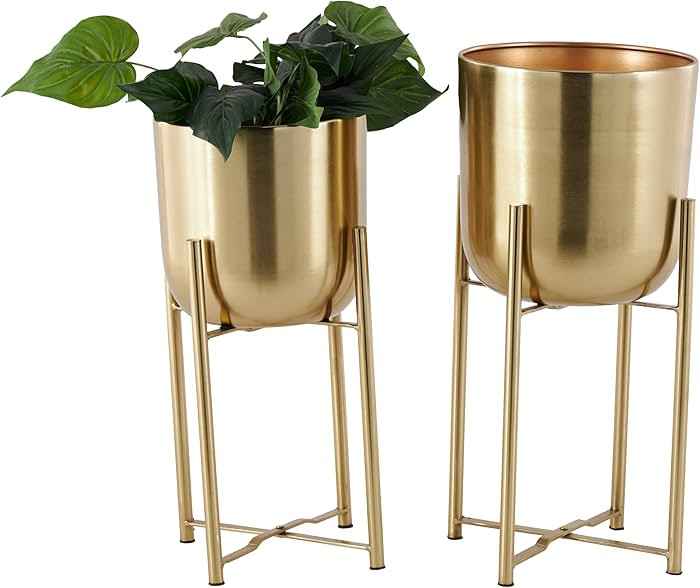 CosmoLiving by Cosmopolitan Metal Indoor Outdoor Planter Dome Large Planter Pot with Removable St... | Amazon (US)