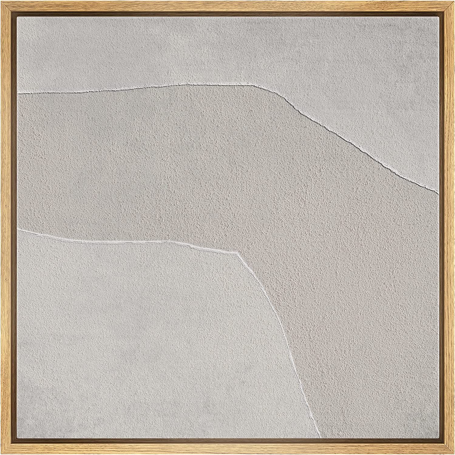 SIGNWIN Framed Canvas Print Wall Art Geometric Gray Duotone Color Field Abstract Shapes Illustrat... | Amazon (US)