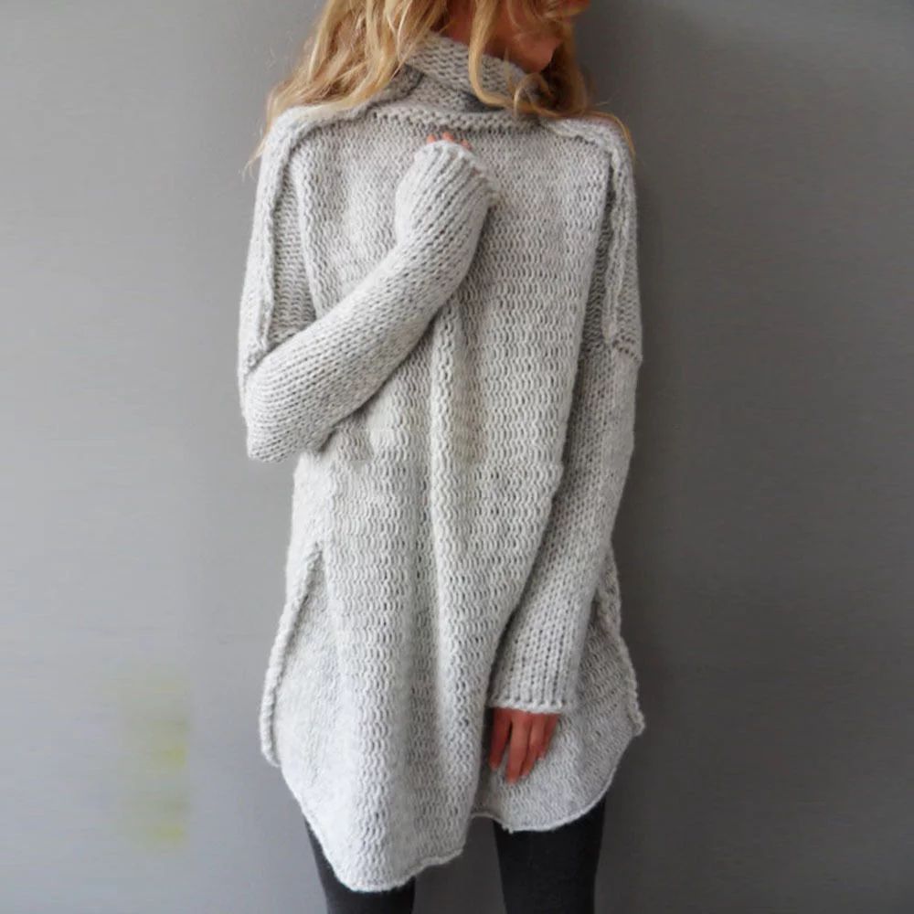 Women Cowl Neck Loose Long Sleeve Fall Winter Oversize Sweater Jumper Shirt Tops - Walmart.com | Walmart (US)