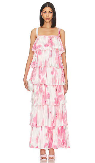 Classique Gown in Jardin Pink Crepe | Revolve Clothing (Global)
