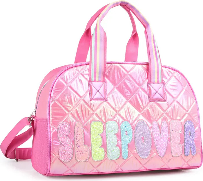 OMG Accessories Kids' Glitter Sleepover Quilted Duffle Bag | Nordstrom | Nordstrom