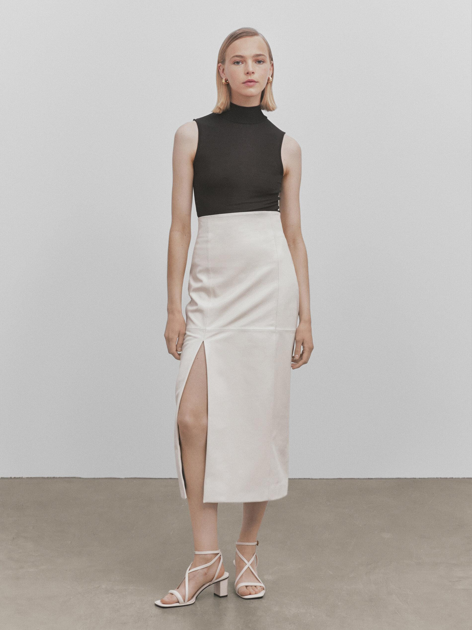Sleeveless black top - Studio | Massimo Dutti US