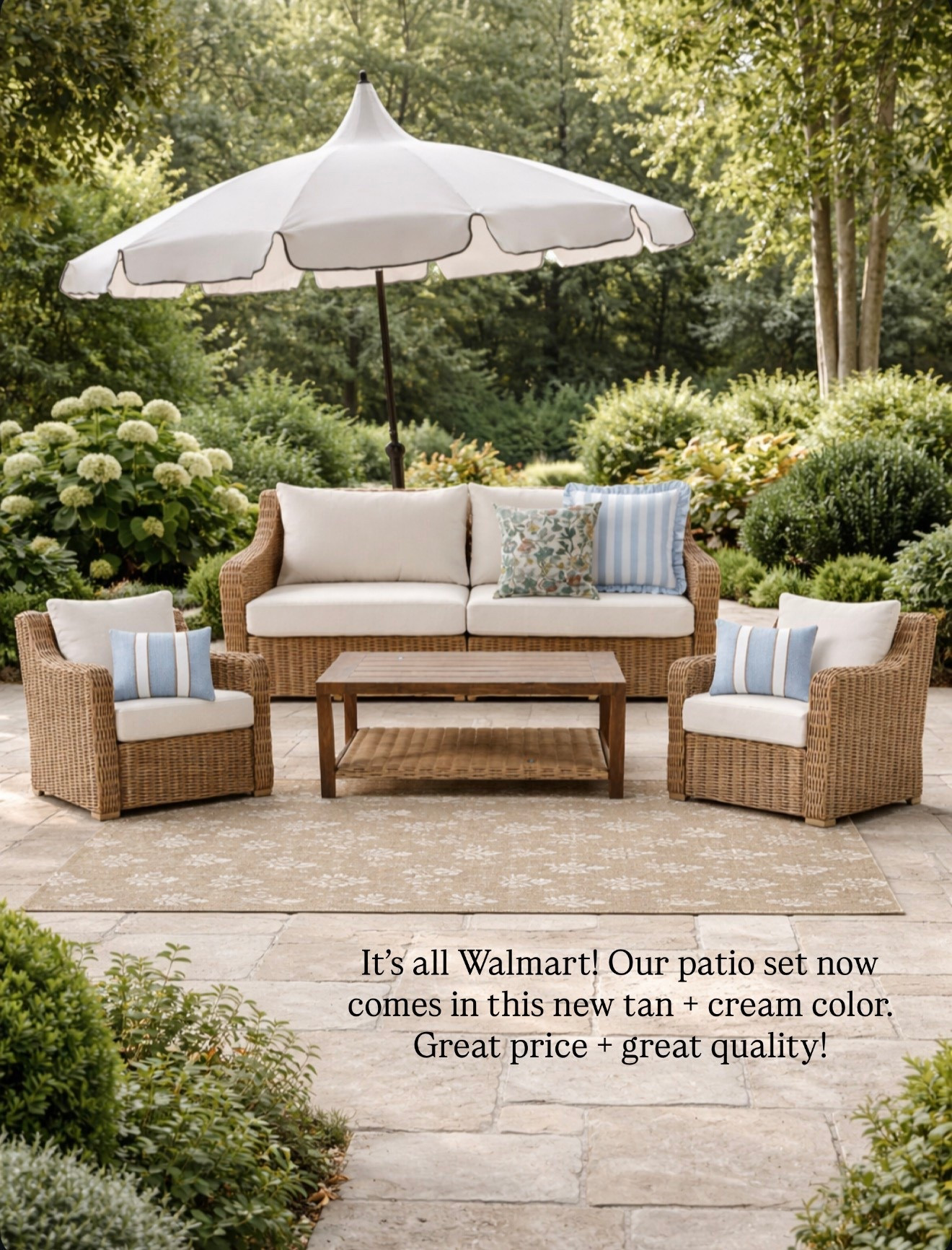 Our Walmart patio set is now available in 3 new colors! I am loving this brown and cream. We have the grey from last year and it’s held up so well. Great quality, great price and comes with covers. ￼

#LTKSeasonal #LTKHome