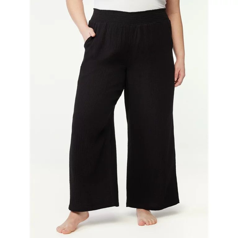 Joyspun Women's Gauze Sleep Pants, Sizes up to 3X | Walmart (US)
