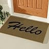 Ottomanson Doormat Collection Rectangular Hello Doormat, 20" X 30", Beige | Amazon (US)