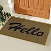 Ottomanson Doormat Collection Rectangular Hello Doormat, 20" X 30", Beige | Amazon (US)