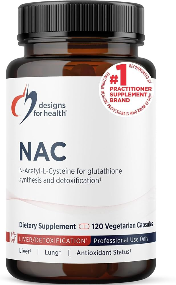 Designs for Health NAC - 900mg N-Acetyl-L-Cysteine, Antioxidant Glutathione Precursor - Detox + W... | Amazon (US)