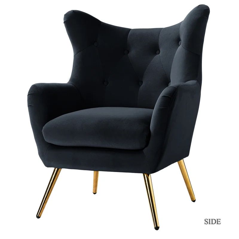 Dowdle 29.5Cm Wide Tufted Velvet Wingback Chair | Wayfair Professional