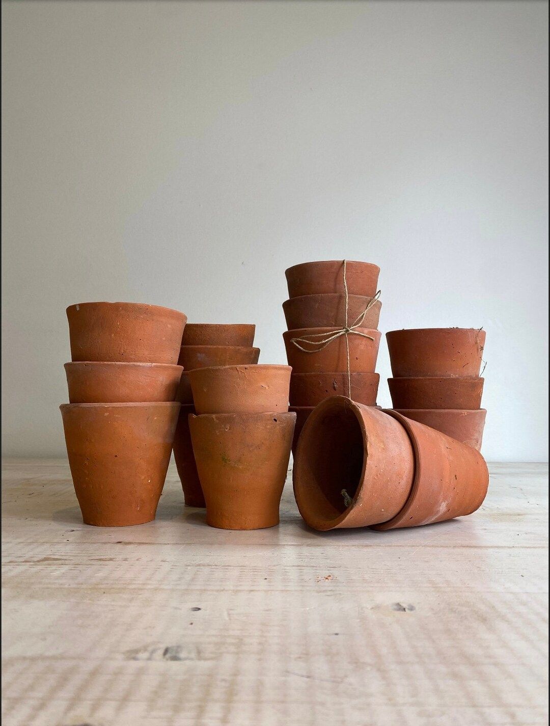 Set of 3 Small Vintage Terracotta Pots, Garden Decor - Etsy | Etsy (US)