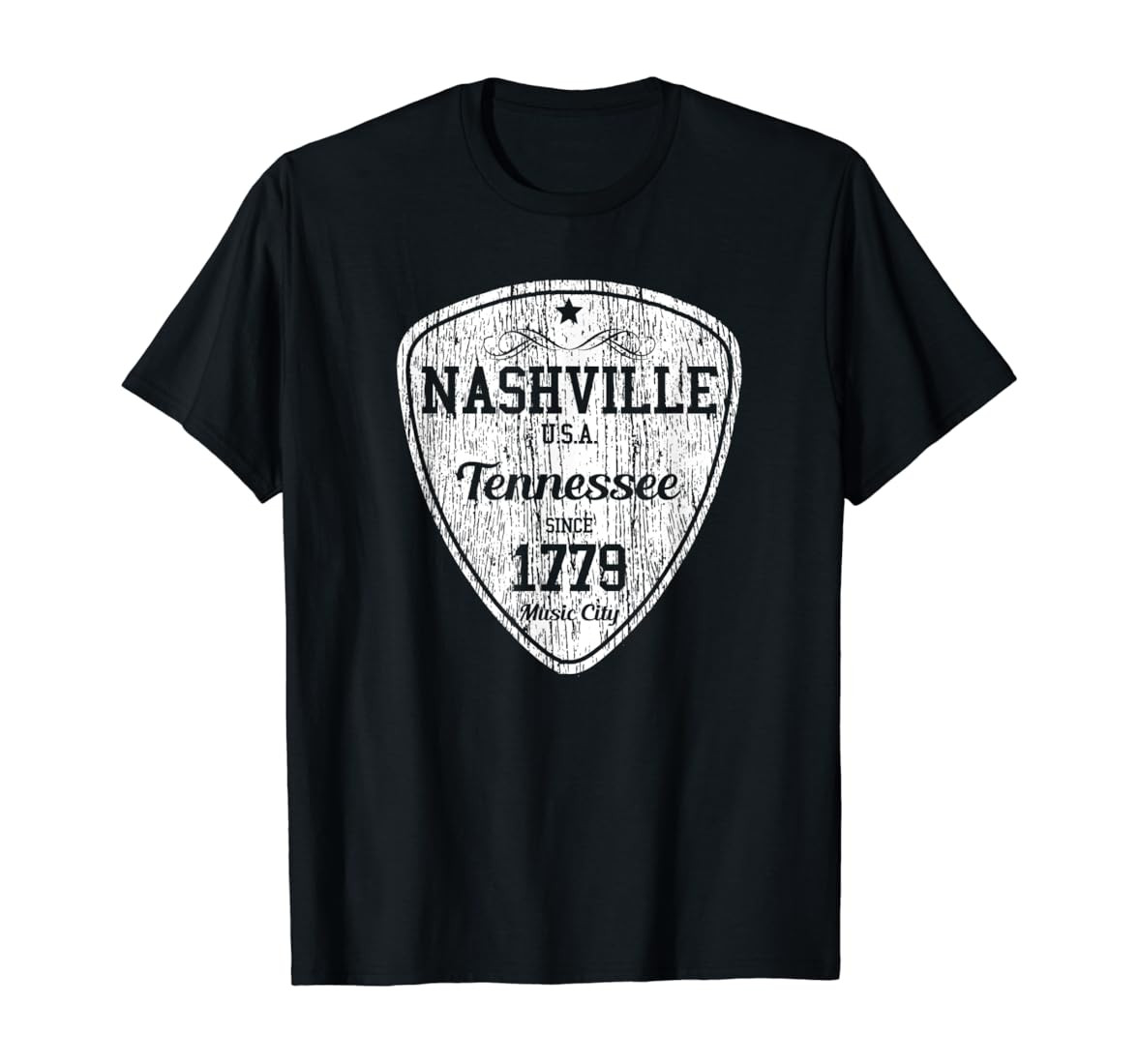 Nashville T-Shirt Country Music City Guitar Pick Tee Gift T-Shirt | Amazon (US)