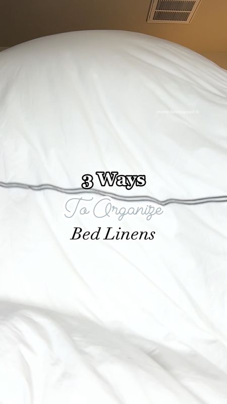 3 Ways To Organize Bed Linens 

#LTKhome