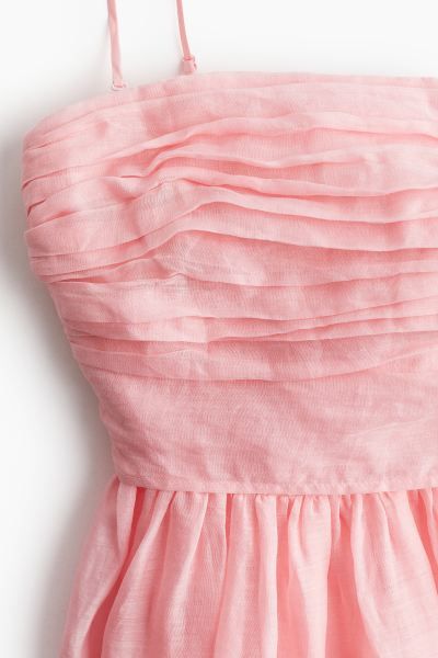 Ramie Bandeau Dress - Light pink - Ladies | H&M US | H&M (US + CA)