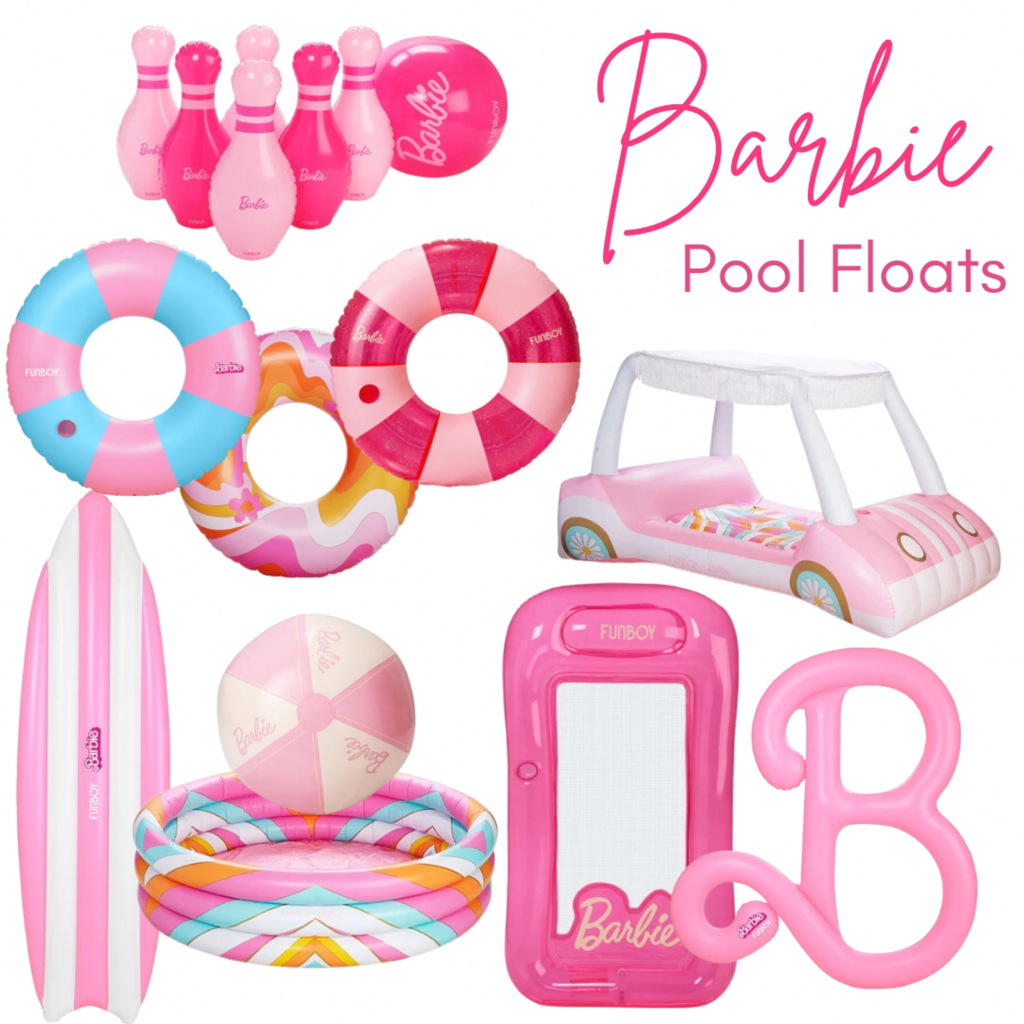 Barbie Pool Floats!! How cute are there for a birthday party, girls trip, bachelorette party, etc? They are so fun and on sale! Use code SUMMER for 20% off!
#poolfloat #raft #girlpoolfloat #partyfloat #largepoolfloat

#LTKSaleAlert #LTKSeasonal #LTKSwim