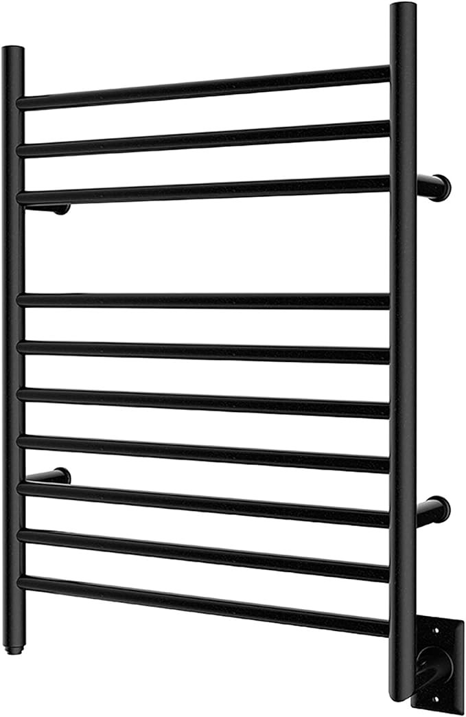 HEATGENE Towel Warmer Wall-Mounted Hardwired Heated Towel Rack Matte Black | Amazon (US)