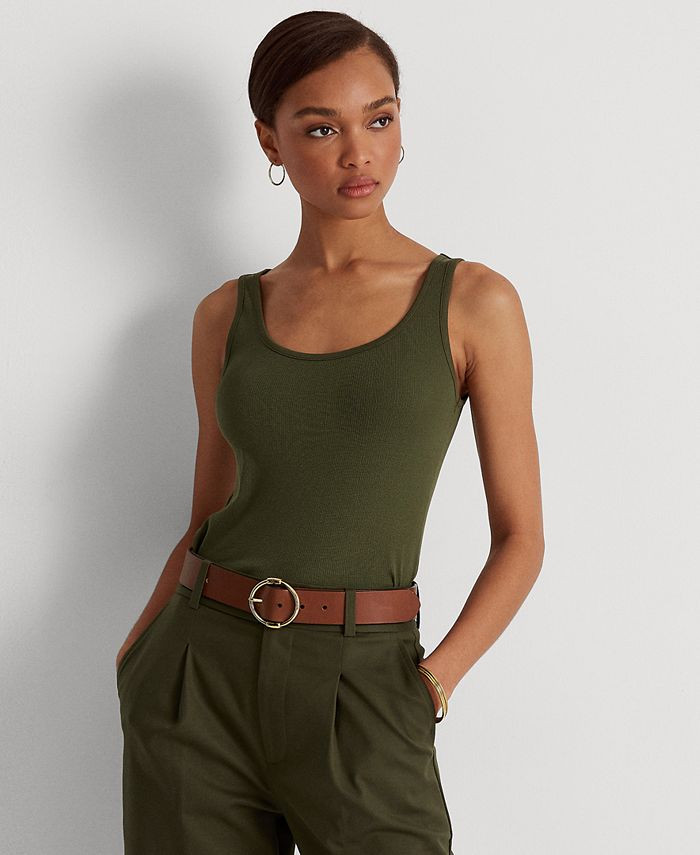 Lauren Ralph Lauren Cotton-Blend Tank Top & Reviews - Tops - Women - Macy's | Macys (US)