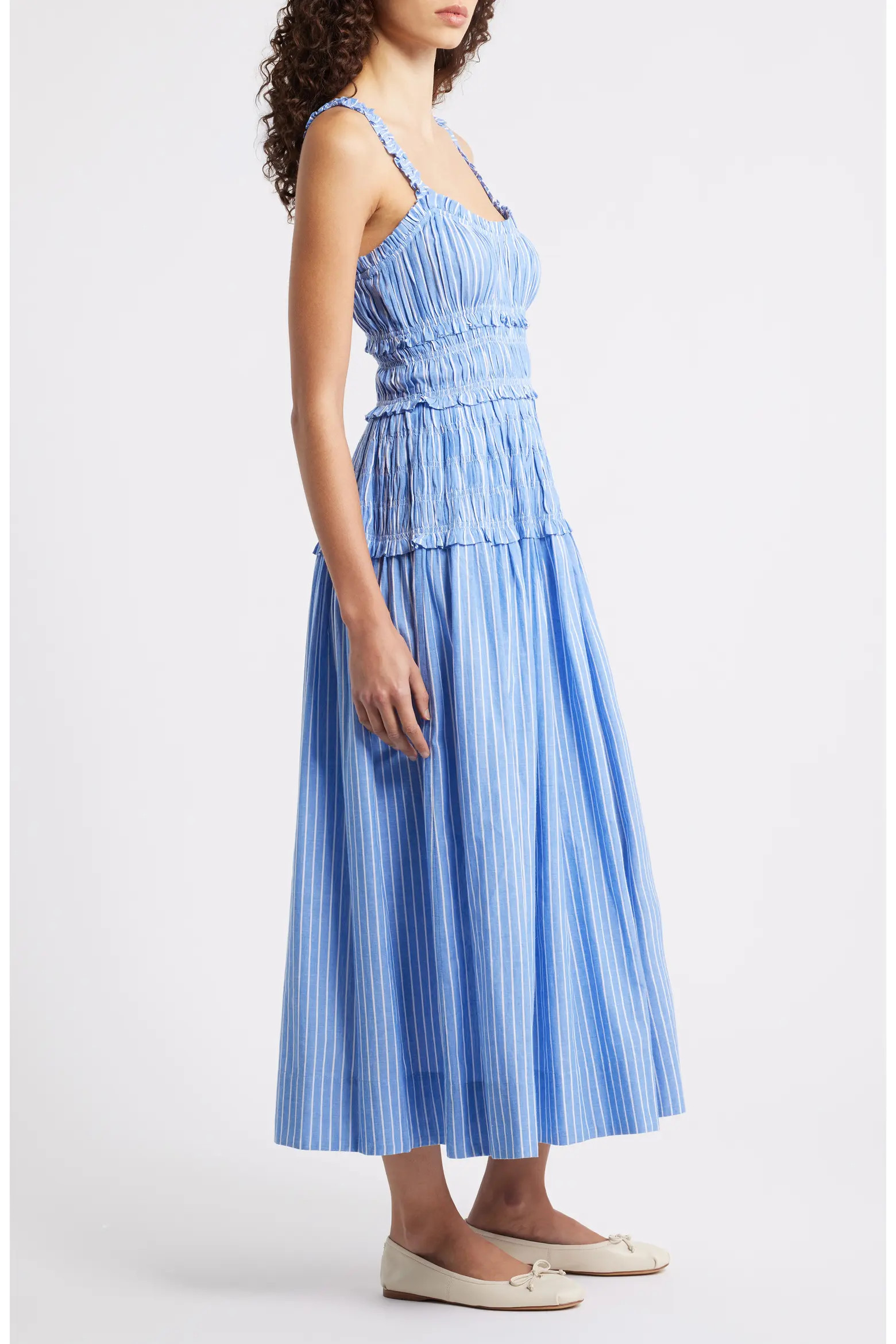 Marianne Stripe Organic Cotton Midi Dress (Women) | Nordstrom | Nordstrom