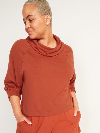 Cozy-Knit Cowl-Neck Lounge Top for Women | Old Navy (CA)