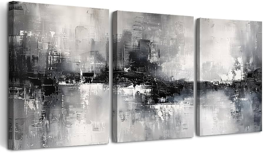 DZRWUBHS Black And White Wall Painting Wall Art for Living Room Canvas Wall Decor for Bedroom Ins... | Amazon (US)