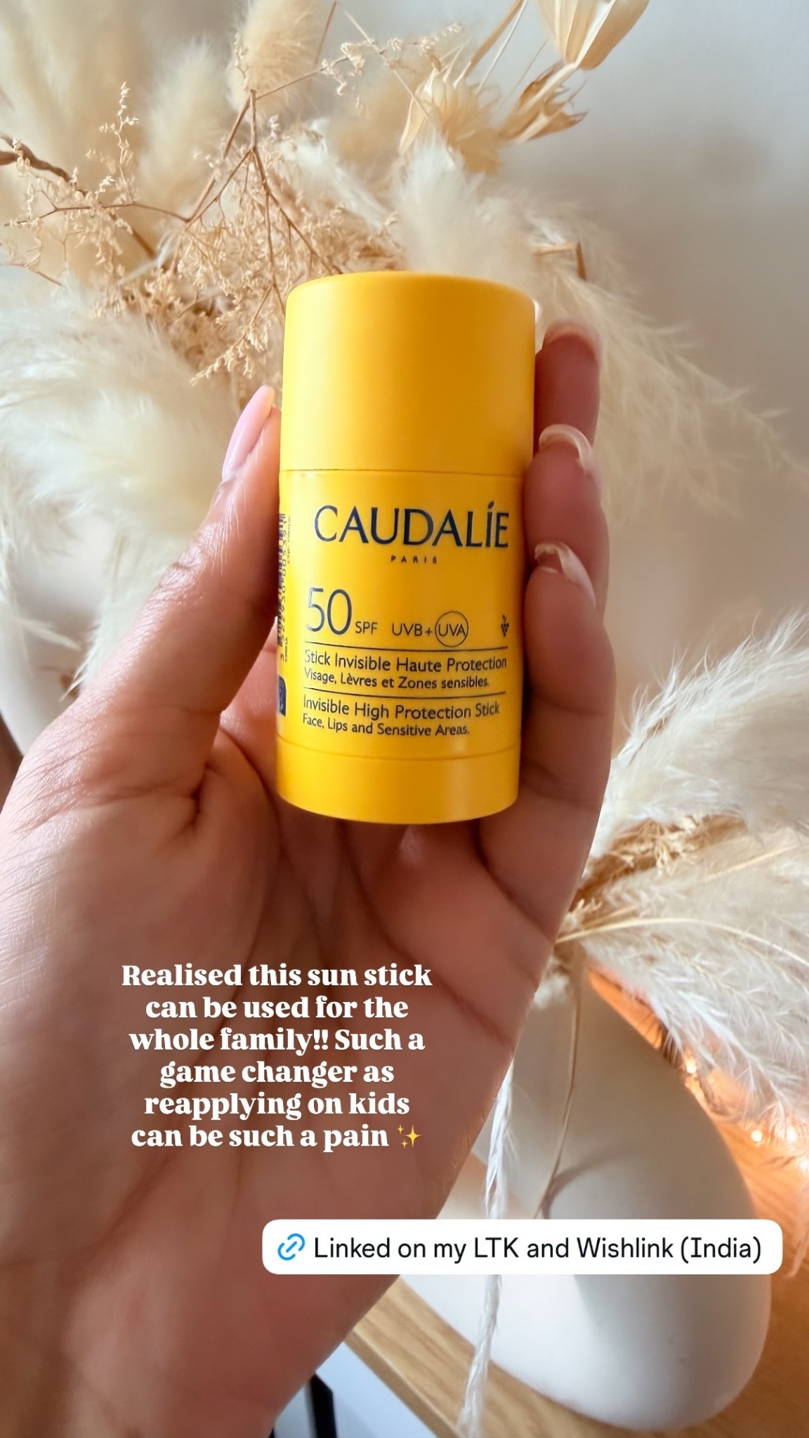 Realised this sun stick can be used for the whole family!! Such a game changer as reapplying on kids can be such a pain ✨