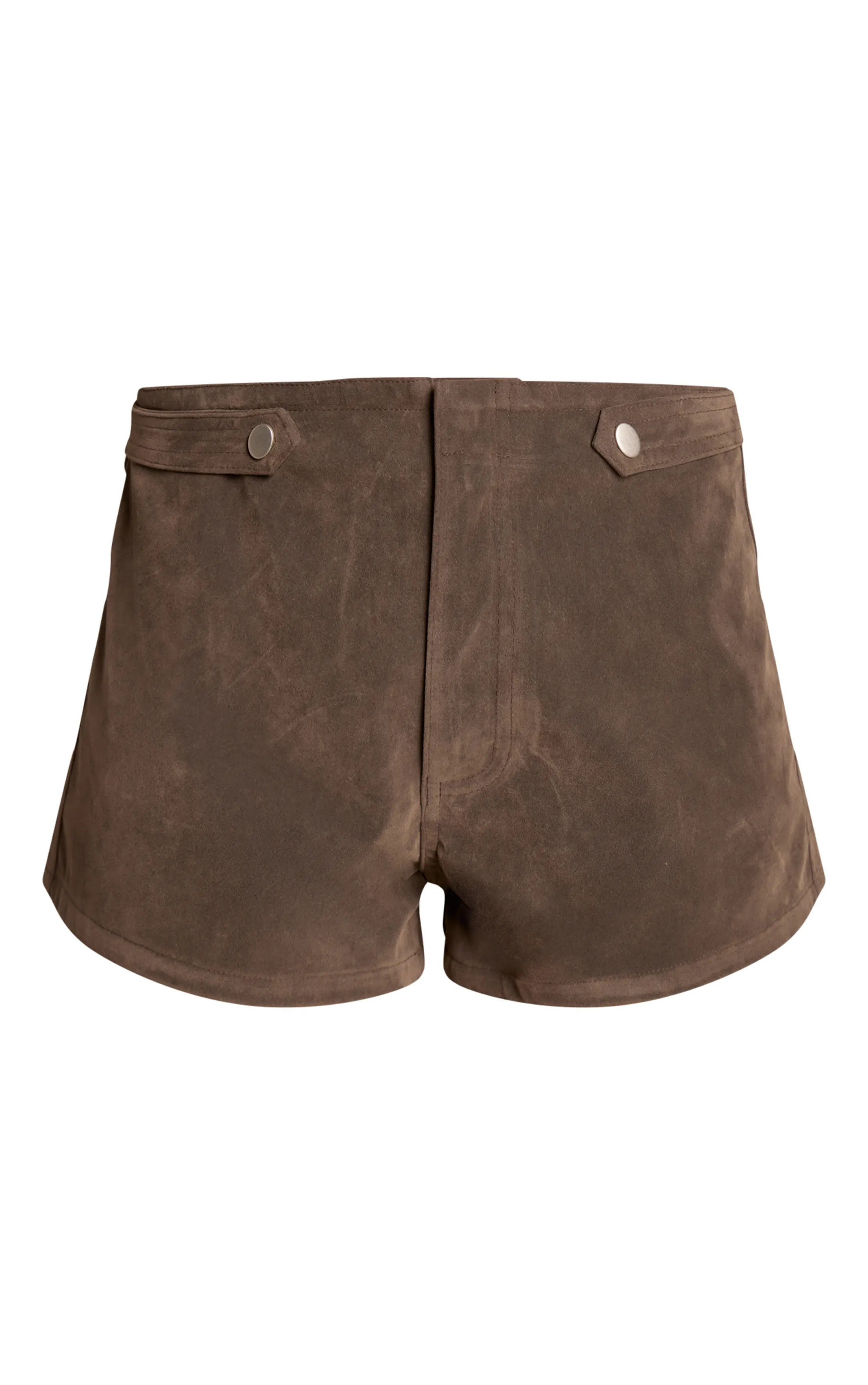 Femme Khaki Short En Faux Suède À Détails Cloutés Militaires Kaki | Taille 44 | PrettyLittleThing (FR)
