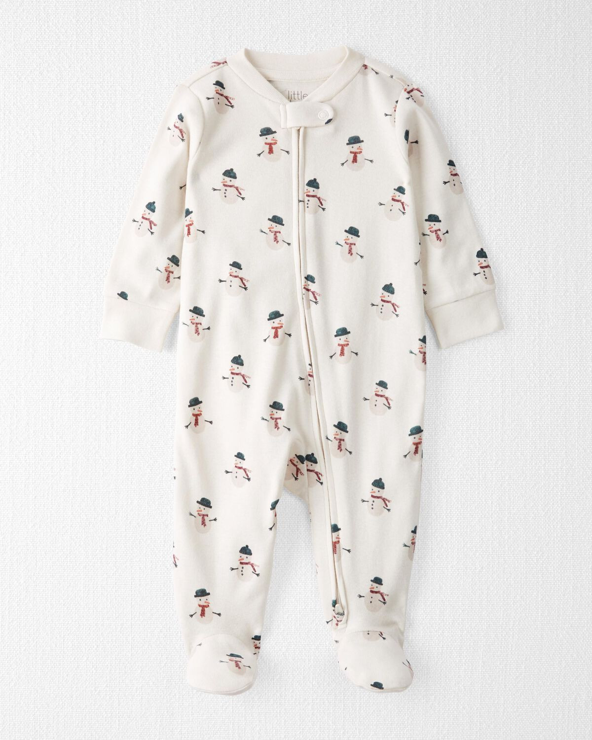 Baby Organic Cotton Sleep & Play Pajamas in Snowman Print | Carter's Inc