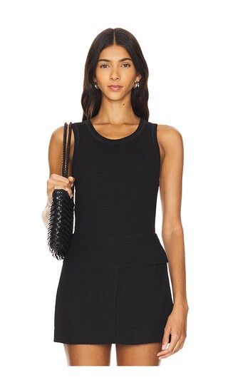 St. Agni Organic Cotton Soft Rib Singlet in Black. | Revolve Clothing (Global)