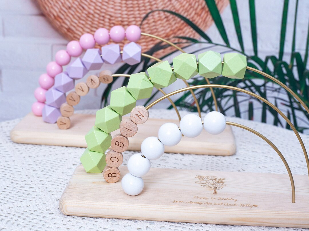 Wooden Name Abacus, Toddler Toy 1st Birthday Gift, Toys Baby Children, Custom Toddler Toys, Perso... | Etsy (US)